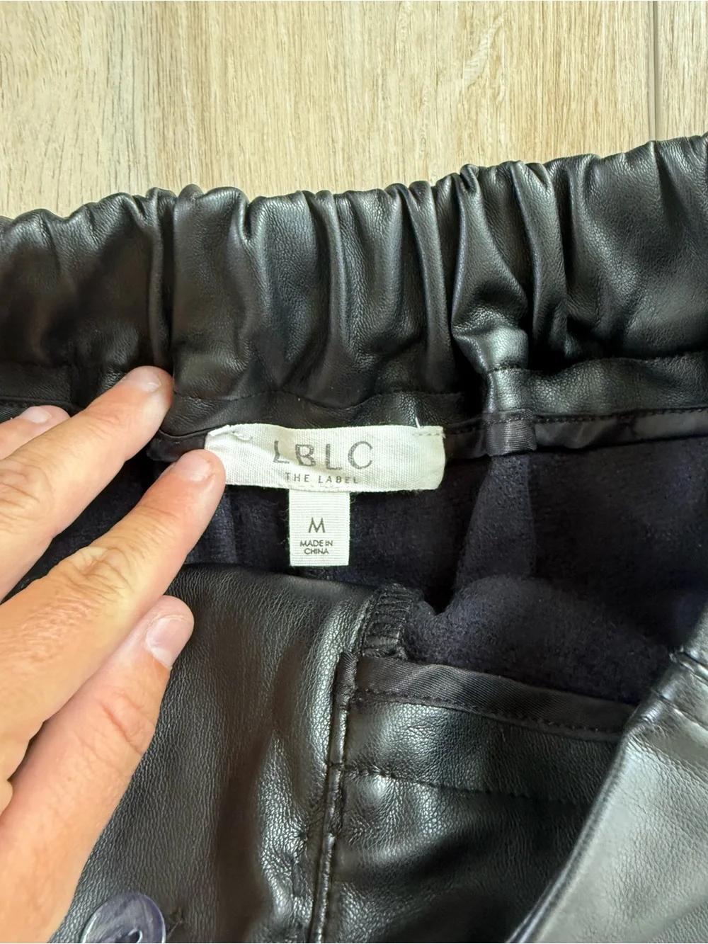 LBLC The Label Black Faux Leather pants